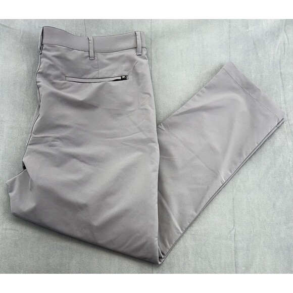 Banana Republic Pants Mens 40x30 Gray Performance Golf Tech Zip Pocket Polyester - Picture 1 of 12